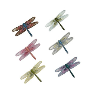 Patches  libéllule à coudre - 5.3cm x 3.2cm - 6 couleurs