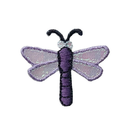 Mini patch libéllule - Thermocollant - 3.1cm x 2.7cm Couleur violet
