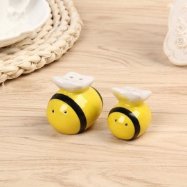 Salière et Poivrière en céramique abeille