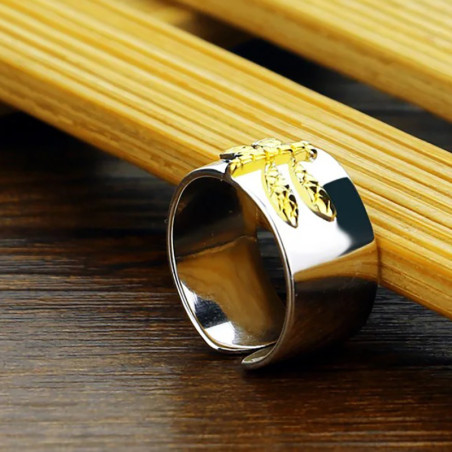 Avant Bague Libéllule Dorée en Argent Sterling 925