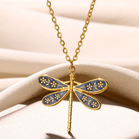 Collier Libellule Éclat Enchanté Couleur Gris