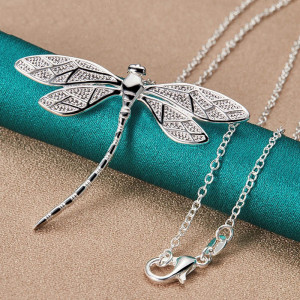 Vue générale Collier Pendentif Libellule Scintillement Stellaire