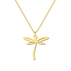 Détails du Collier Pendentif Libellule "Aile Solaire"