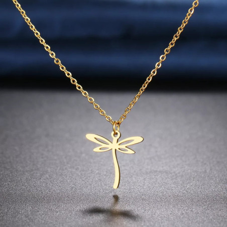 Vue détaillée"Collier Pendentif Libellule "Aile Solaire"
