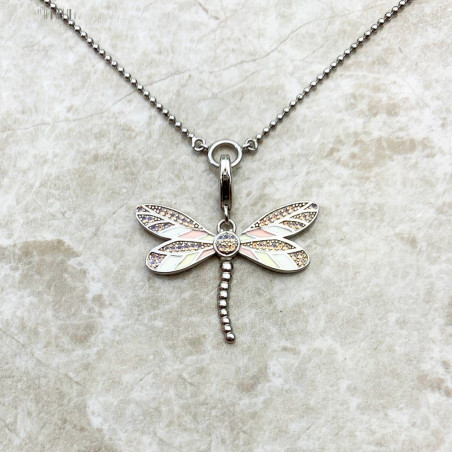 Collier Pendentif Libellule 'Lueur Matinale' en Argent Sterling 925