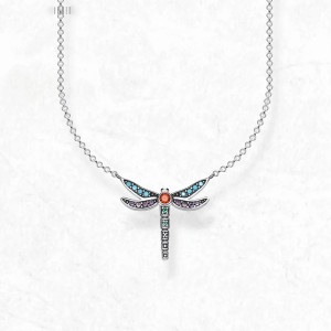 Collier Pendentif Libellule Voie Lactée en Argent Sterling 925