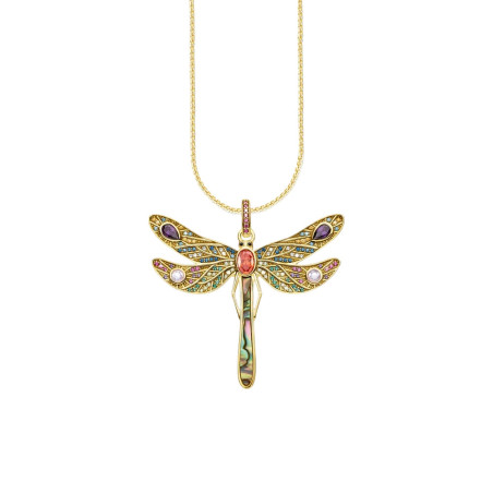 Détails du Collier Pendentif Libellule Jardin Enchanté en Argent Sterling 925