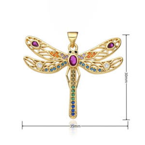 Dimensions Collier Pendentif Libellule Joyau Enchanté