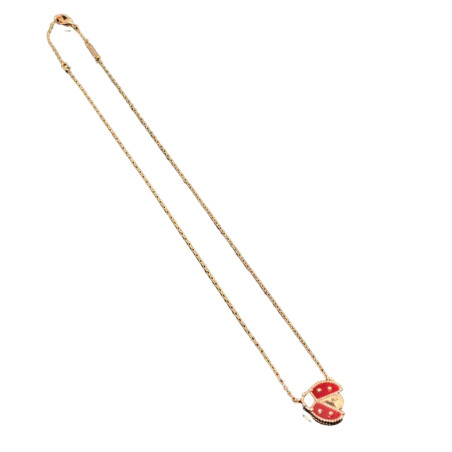 Vue détaillée Collier Pendentif Coccinelle en Argent Sterling 925