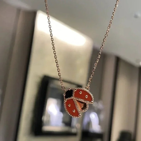 Vue générale Collier Pendentif Coccinelle en Argent Sterling 925