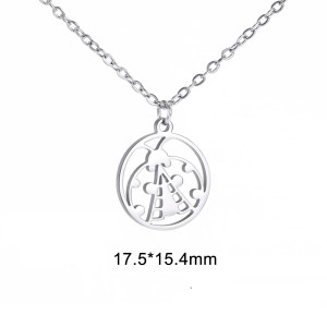 Dimensions Collier Pendentif Coccinelle Desing Minimaliste Couleur Argent