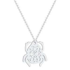 Collier Pendentif Coccinelle "Élégance Naturelle" couleur Argent