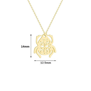 Dimensions Collier Pendentif Coccinelle "Élégance Naturelle" -3 couleurs au choix