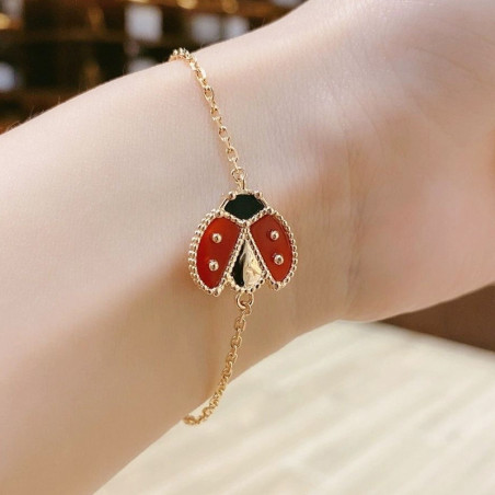 Bracelet Coccinelle Rouge Majesté - plaqué Or 18 Carats