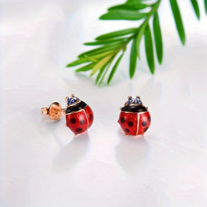 Avant Boucles d'Oreilles Coccinelle Charme Secret 