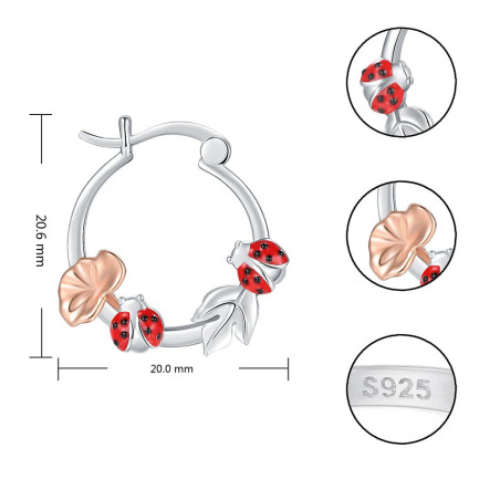 Dimensions et détails des Boucles d'Oreille Créoles Jardin Enchanté