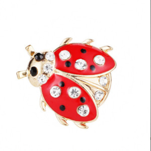 Broche Coccinelle Éclat Précieux 