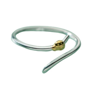 Bague Coccinelle "Murmure d'Argent" en Argent Sterling 925 Redimensionnable