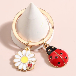 Porte-clés Coccinelle "Charme Pastel" Modèle 4
