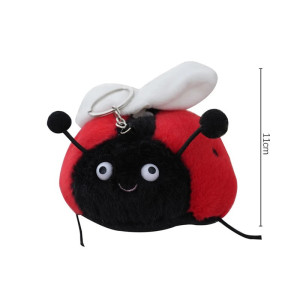Dimensions Porte-clés Coccinelle Souriante Grande Peluche - 3 Couleur