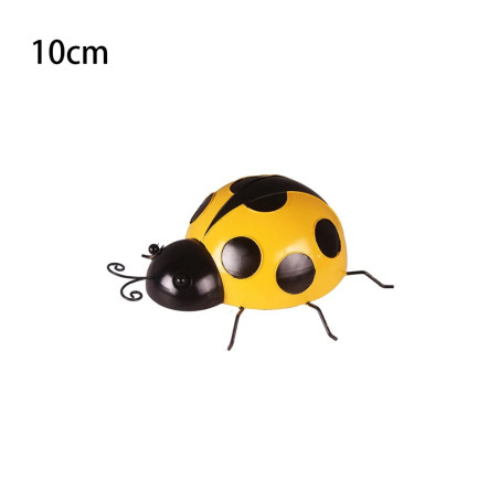 Décoration Murale Coccinelle Jaune 3D en Métal - 10 cm