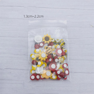 Dimensions Lot de Décorations Figurines Coccinelles Abeilles et Fleurs - 50 pièces !