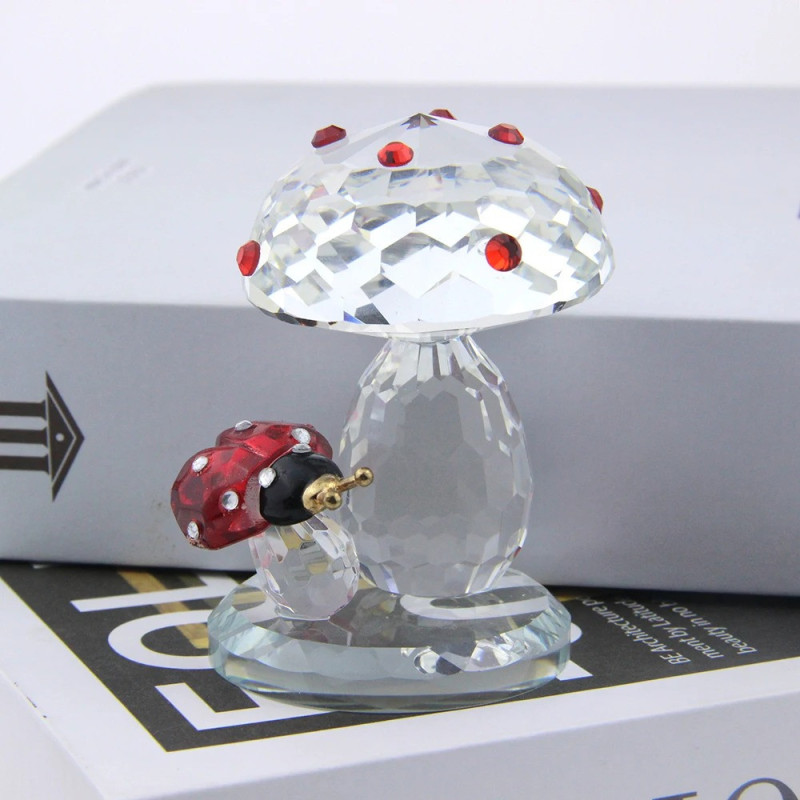 Figurine Coccinelle en Cristal