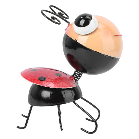 Vue Arrière de la Figurine Ornement de jardin Coccinelle