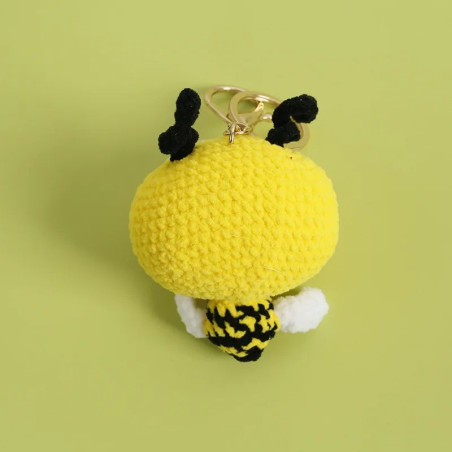 Vue Arrière du Porte-clés Abeille Bonne Humeur