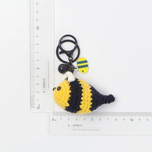 Dimensions Porte-clés Abeille Zébrée Jaune et Noir - 2 modèles au choix