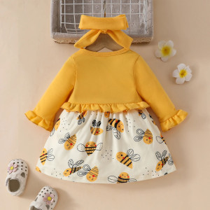 Vue arrière Barbotteuse Bébé Abeille Douceur de Pollen - ensemble 3 pièces