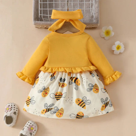 Vue arrière Barbotteuse Bébé Abeille Douceur de Pollen - ensemble 3 pièces