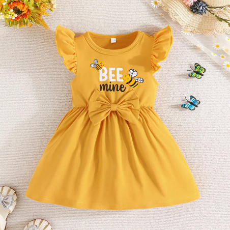Robe été Bébé Abeille 'Douce Mélodie des Ailes' Modèle 1