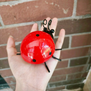 Magnifique Décoration Murale Coccinelle 3D en Métal - 9 cm - 4 couleurs au choix