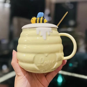Tasse Mug Petit pot de miel en céramique jaune