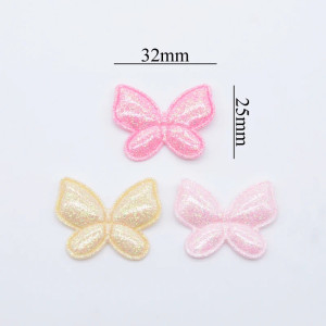 Dimensions des Écussons Papillon à coudre Papillon 32x25 mm - Lot de 50 pièces - 7 couleurs au choix
