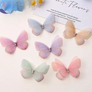 Écussons Papillons Ailes Papillon 3D - Lot de 20 pièces - 7 couleurs au choix