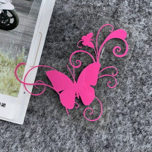 les dimensions Autocollant Papillon Casque de Moto Rose