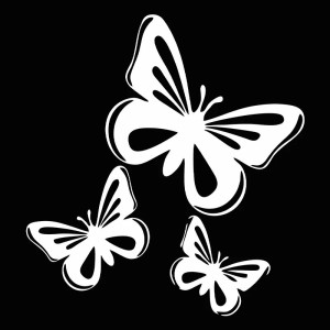 Stickers Papillons - Vols des Papillons Blanc