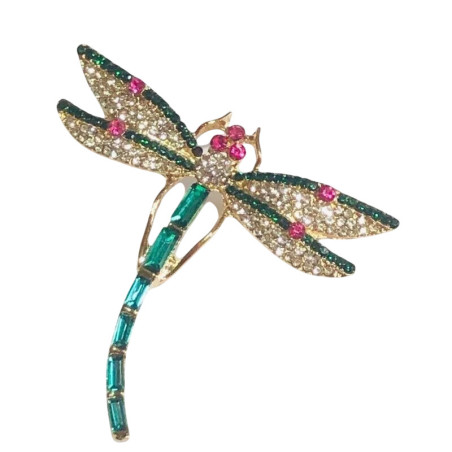 Détails Élégante Broche Libellule Stylée en Émail
