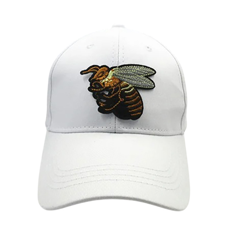 Casquette de baseball écusson abeille Couleur Blanc