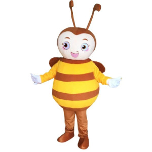 Costume mascotte abeille jaune et brun