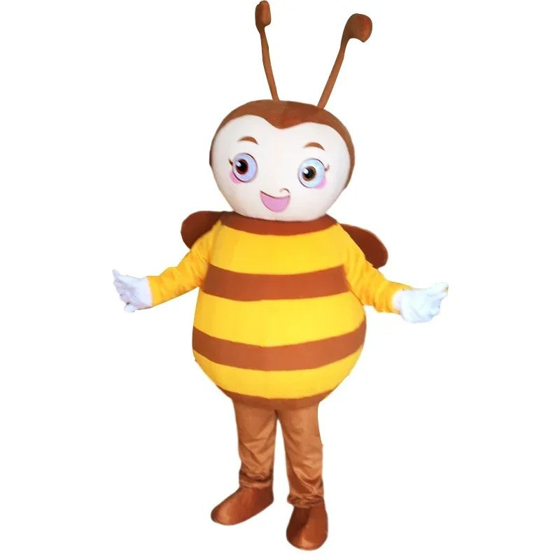Costume mascotte abeille jaune et brun