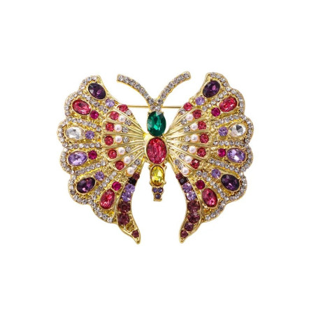 Vue générale Grande Broche Papillon Style Inca