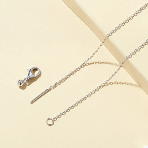 Vue détaillée Collier papilion aux ailles bleues roses et vertes  en Argent Sterling 925