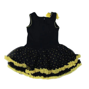 Vue arrière Robe Abeille avec tutu pour bébé fille