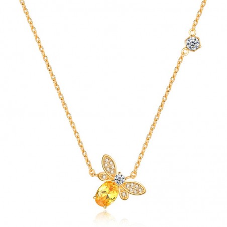 magnifique collier avec pendentif en forme de petite abeille