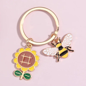 Portachiavi Ape Giardino Fiorito Solare – Eleganza e Natura