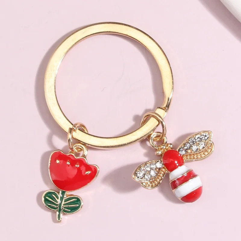 Portachiavi Ape Giardino Rosso – Eleganza e Colore
