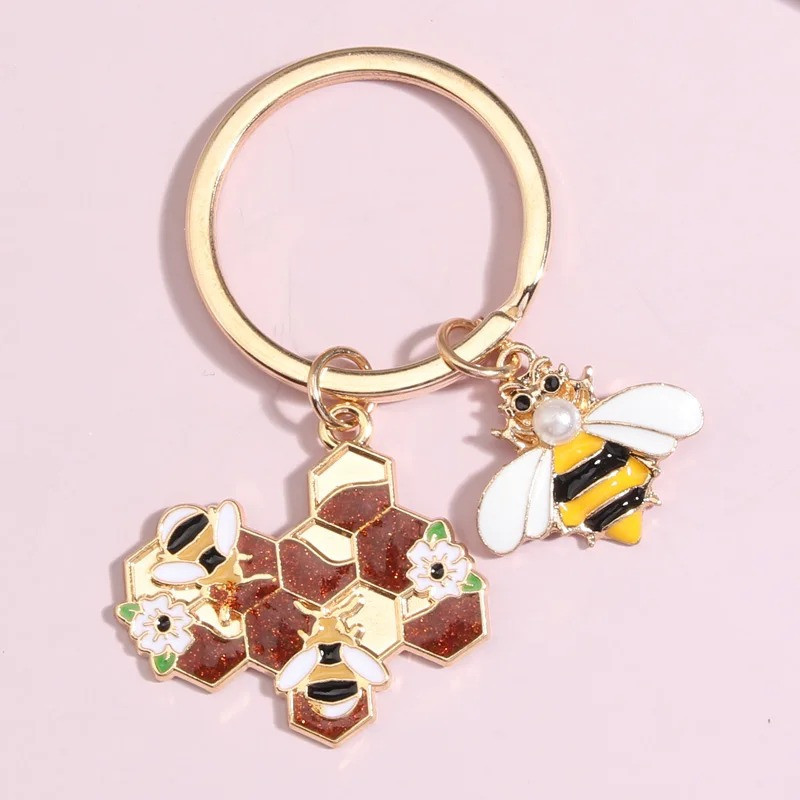Portachiavi Ape e Fiore di Miele | Idea Regalo Originale Donna